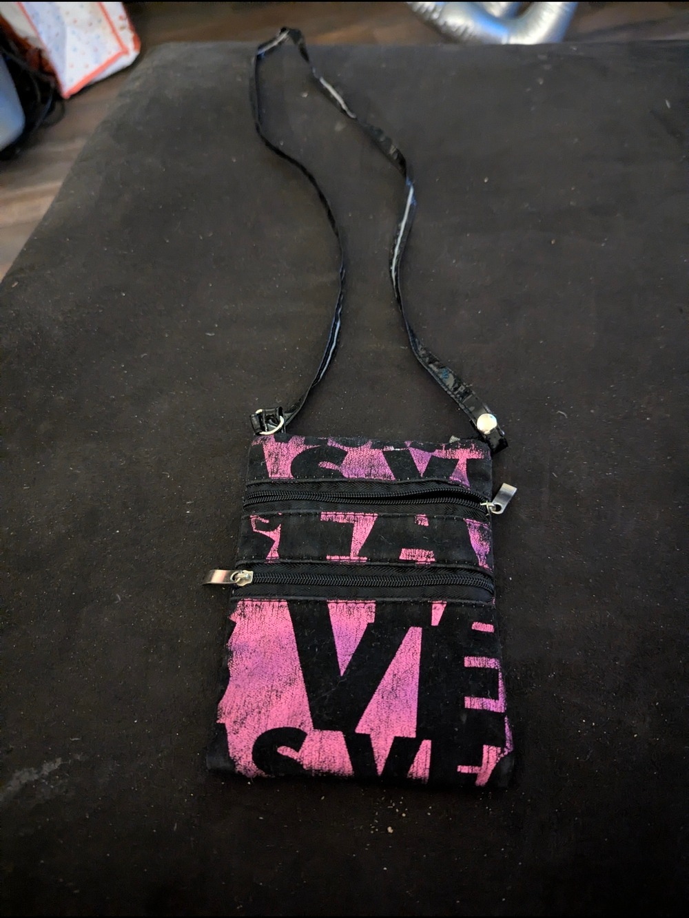 Las Vegas- Pink & Black Crossbody Phone Pouch - Women